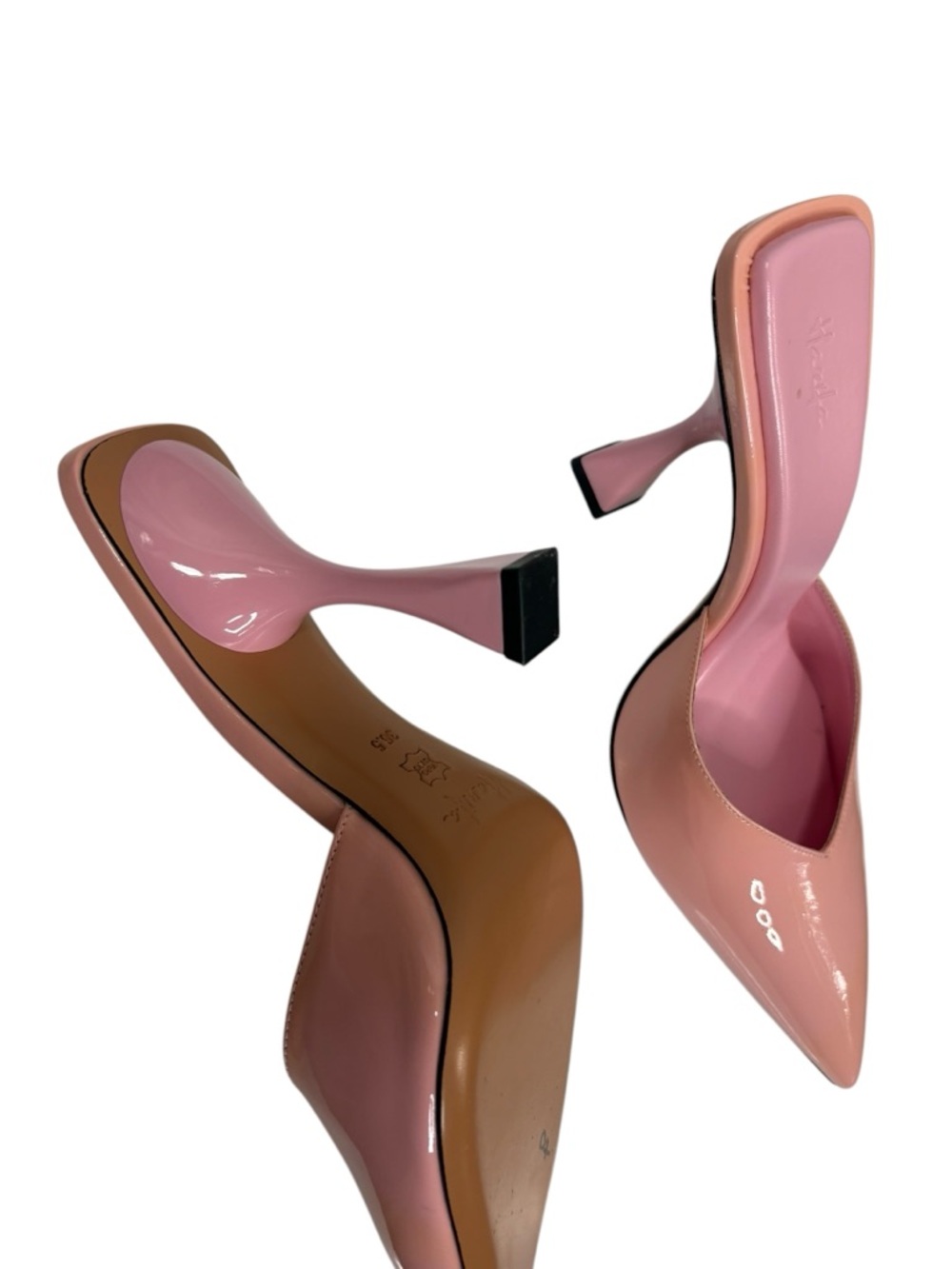 Hanifa Pink Patent Pointed-Toe Mule Heels, NWOB, size 36.5 - Picture 2 of 8